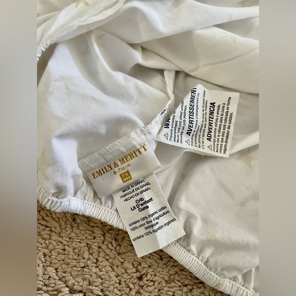 POTTERY BARN KIDS EMILY & MERITT SCATTERED STARS GOLD & IVORY STANDARD BABY CRIB - Picture 4 of 5